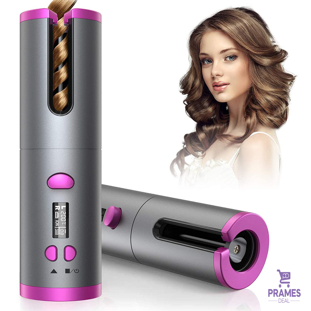 CORDLESS PORTABLE AUTOMATIC HAIR CURLER