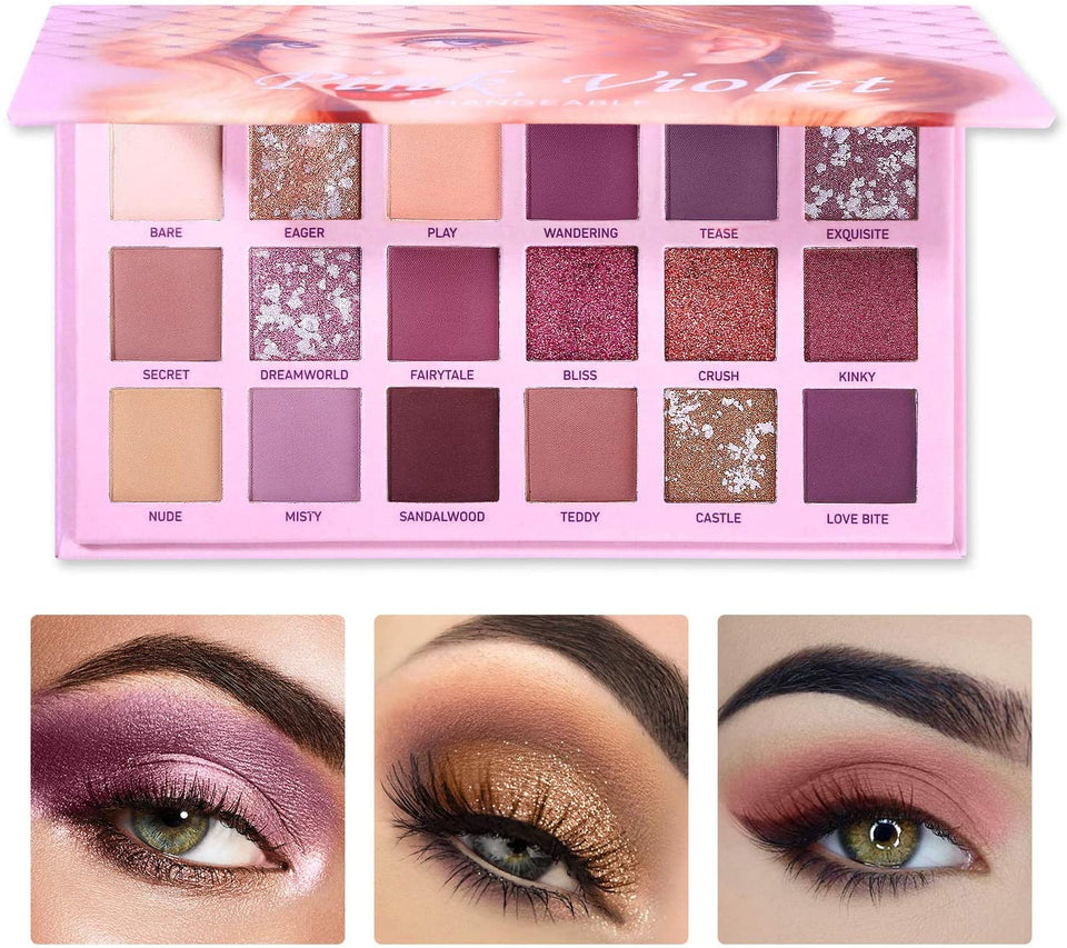 EYESHADOW PALETTE PRO MATTE GLITTER 18 COLORS