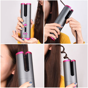 CORDLESS PORTABLE AUTOMATIC HAIR CURLER