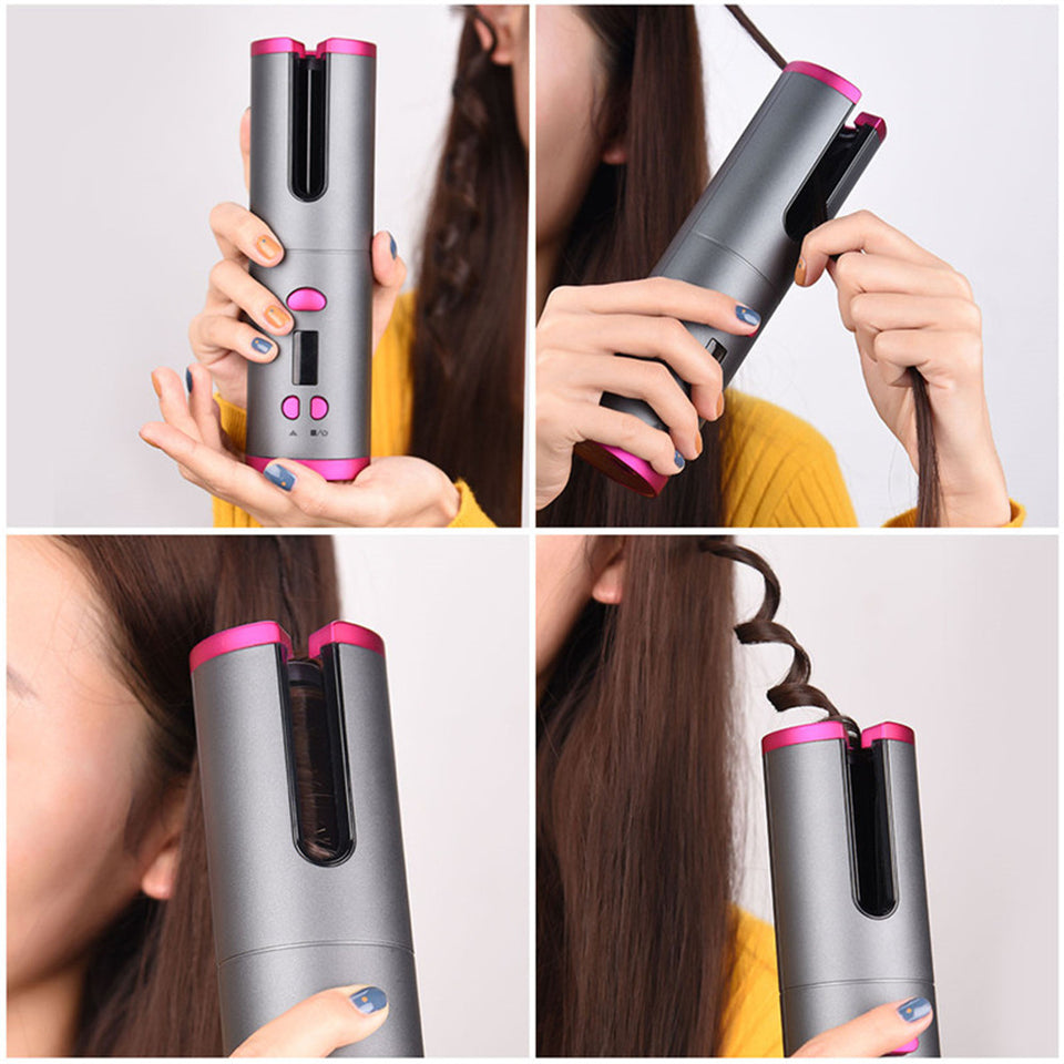 CORDLESS PORTABLE AUTOMATIC HAIR CURLER