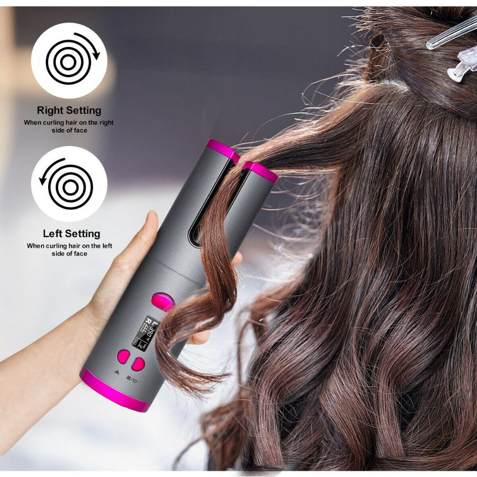 CORDLESS PORTABLE AUTOMATIC HAIR CURLER