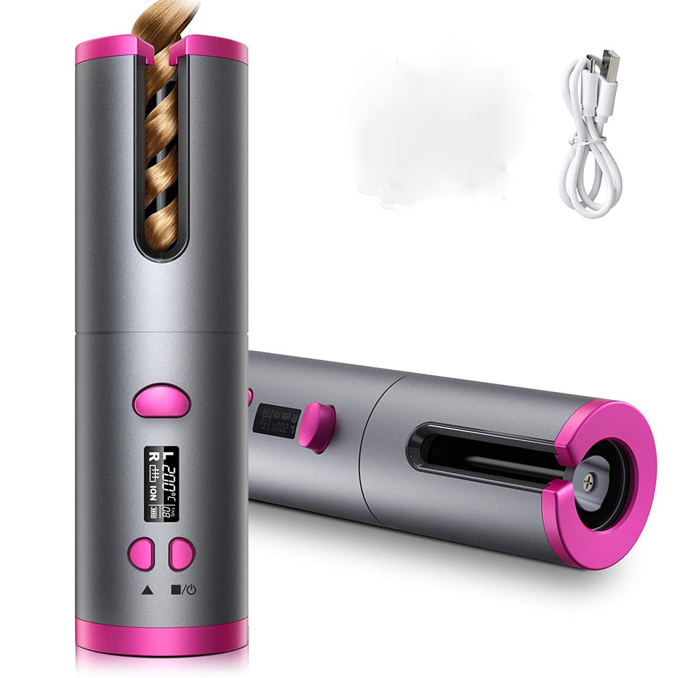 CORDLESS PORTABLE AUTOMATIC HAIR CURLER